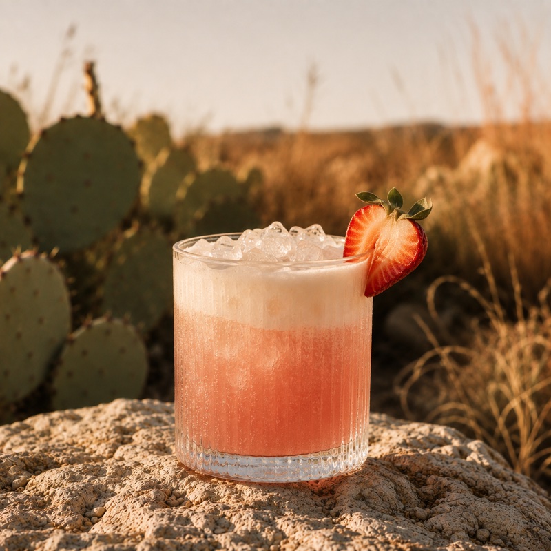 Strawberry Cream Float with a cream layer