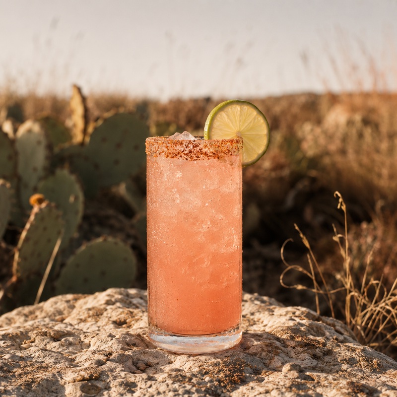 Watermelon Ranch Water over crushed ice