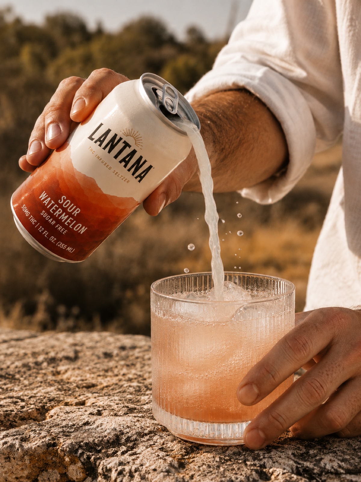 Lantana Sour Watermelon poured over ice