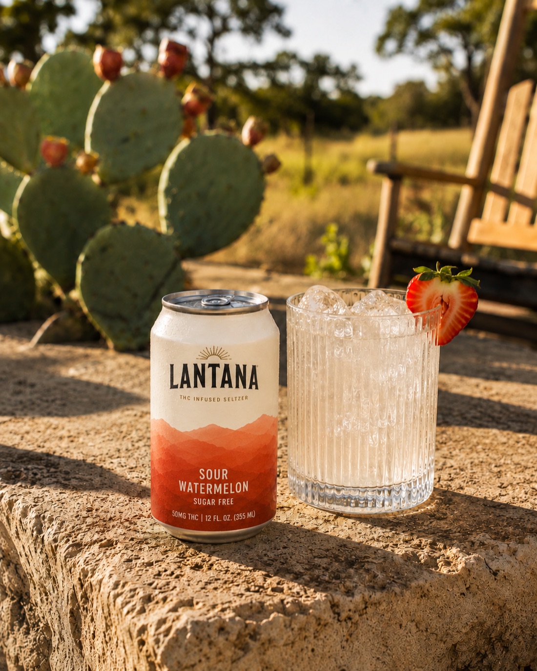 Lantana Sour Watermelon poured over ice
